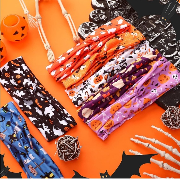 3 Halloween fabric headbands NWOT - Picture 1 of 10